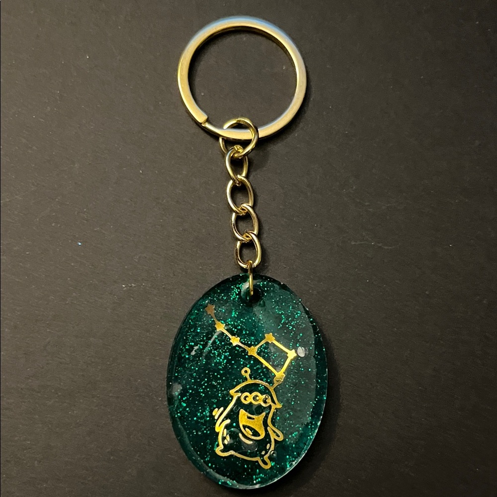 Green Glitter Key Holder